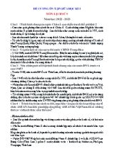 Đề cương ôn tập giữa học kì 1 Lịch sử Lớp 9 - Năm học 2022-2023